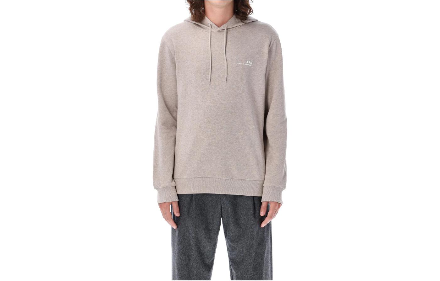A.P.C. Solid Color Slim Fit Hoodie Grey H27672COGAU-PBB