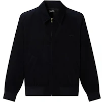 A.P.C. Solid Color Zip-Up Jacket Navy Blue COESY-H02706-IAJ A.P.C. Solid Color Zip-Up Jacket Navy Blue COESY-H02706-IAJ