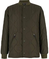 A.P.C. Solid Green Baseball Collar Button-Up Jacket PSAJAH02946-JAC A.P.C. Solid Green Baseball Collar Button-Up Jacket PSAJAH02946-JAC