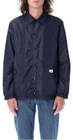 A.P.C. Solid Navy Blue Single-Breasted Collar Jacket H02739PAAFAIAJ A.P.C. Solid Navy Blue Single-Breasted Collar Jacket H02739PAAFAIAJ