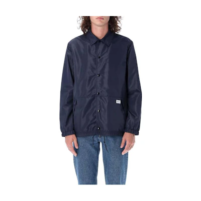 A.P.C. Solid Navy Blue Single-Breasted Collar Jacket H02739PAAFAIAJ