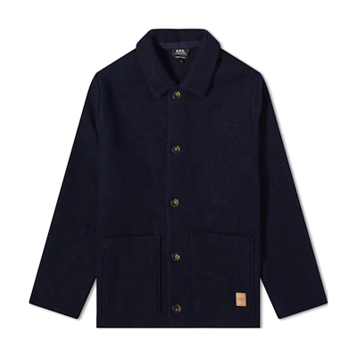 A.P.C. Solid Navy Blue Slim-Fit Single-Breasted Jacket WOAQSM02912-IAK