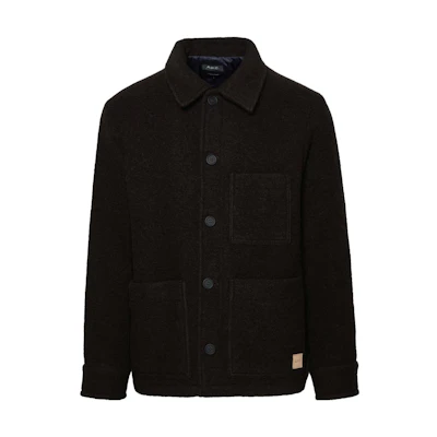 A.P.C. Solid Single-Breasted Long Sleeve Jacket Brown WVBCAH02713-PCA