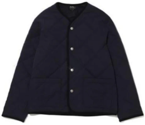 Chaqueta Azul Marino de Manga Larga y Cuello V Sólido A.P.C. COETZH02767-IAJ Buy Chaqueta Azul Marino de Manga Larga y Cuello V Sólido A.P.C. COETZH02767-IAJ