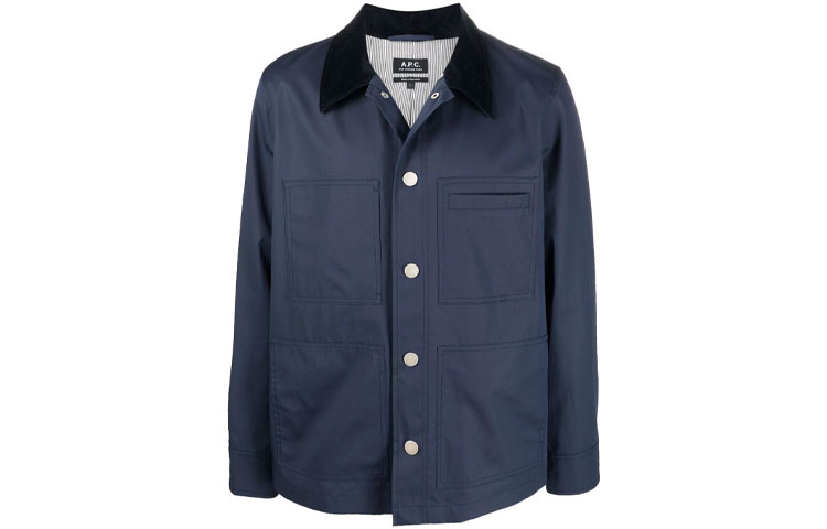A.P.C. SS21 Andre Lightweight Jacket Blue H02619COELS-IAJ