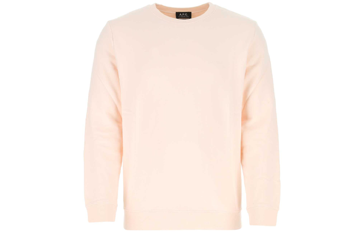 A.P.C. SS21 Pink Logo Embroidered Crewneck Long Sleeve Sweatshirt COEPQH27665-EAD