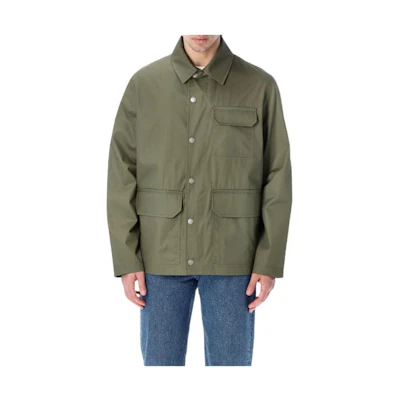 A.P.C. SS22 Green Zip-Up Collared Jacket H02723COETYJAA