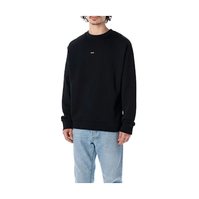 A.P.C. SS22 Logo Crewneck Long Sleeve Sweatshirt Black () COEIPH27621-LZZ