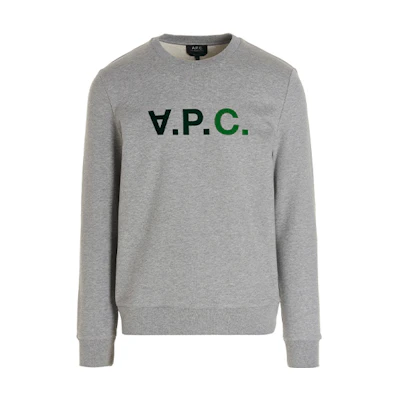 A.P.C. SS22 Logo Print Crewneck Sweatshirt Grey - COECQH277170-KAA