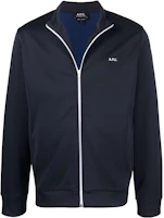 A.P.C. SS22 Logo Print Zip Jacket Navy Blue () PSAGNH02548-IAK A.P.C. SS22 Logo Print Zip Jacket Navy Blue () PSAGNH02548-IAK