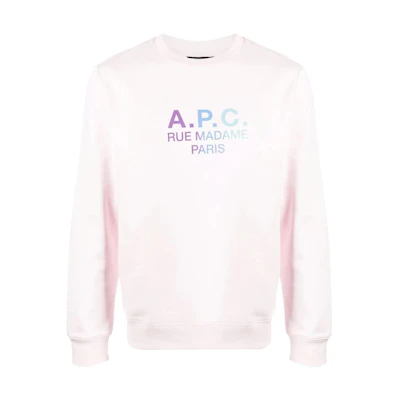 A.P.C. SS22 Pink Logo Print Long-Sleeve Sweatshirt H27711COEBH-FAA