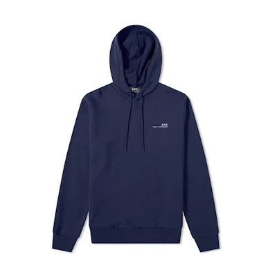 A.P.C. SS22 Plain Long-Sleeve Hoodie Navy COEASH27672-IAK