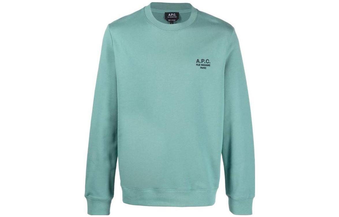 A.P.C. SS23 Blue Logo Print Crewneck Sweatshirt COEZDH27699KAE
