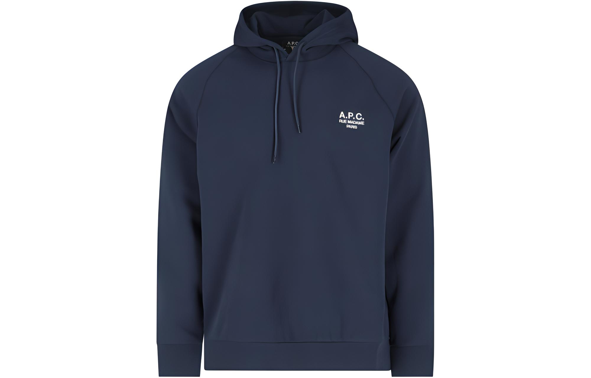 A.P.C. SS23 Blue Pullover Logo Print Long Sleeve Sweatshirt COEZDH27821IAJ