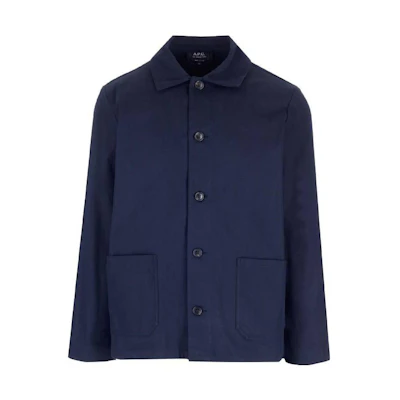 A.P.C. SS23 Blue Solid Color Single-Breasted Long Sleeve Jacket COFCOH03053-IAK