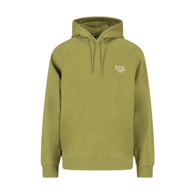 A.P.C. SS23 Green Pullover Hoodie with Letter Print for Men COEZDH27821-JAA