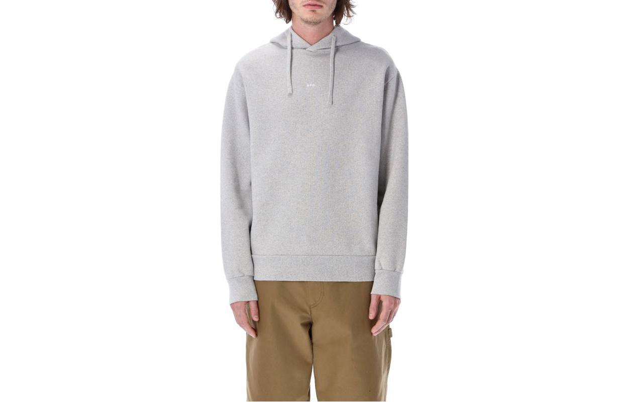 A.P.C. SS23 Logo Print Pullover Hoodie Men’s Gray H27622COFDZ-PLA