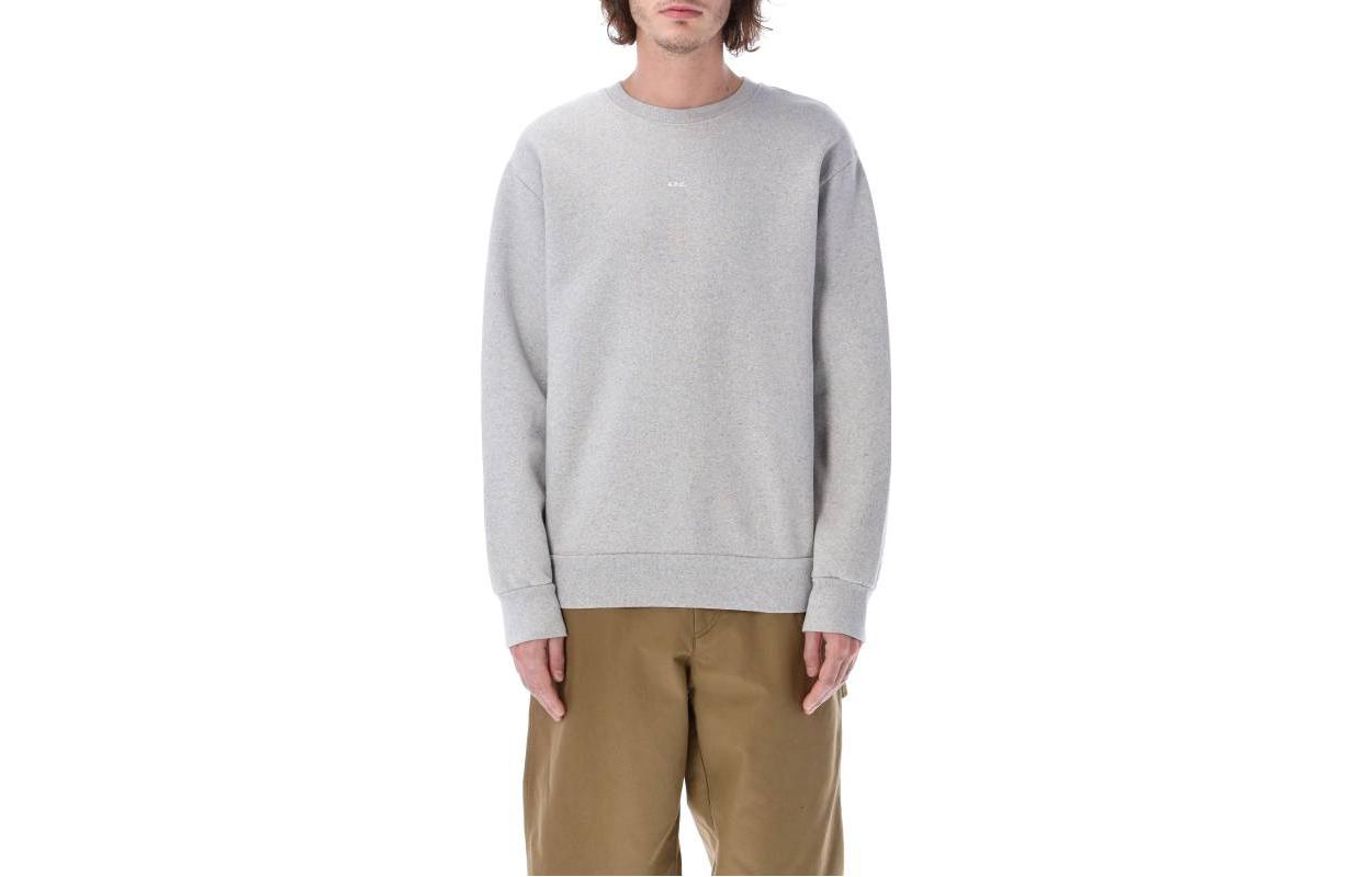 A.P.C. SS23 Plain Logo Print Crewneck Sweatshirt Grey H27621COFDZ-PLA