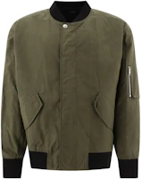 A.P.C. SS23 Solid Color Casual Bomber Jacket Green COERCH02842JAA A.P.C. SS23 Solid Color Casual Bomber Jacket Green COERCH02842JAA