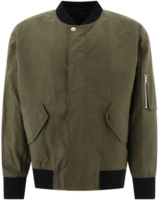 Chaqueta Bomber Casual Verde A.P.C. SS23 Color Sólido COERCH02842JAA Buy Chaqueta Bomber Casual Verde A.P.C. SS23 Color Sólido COERCH02842JAA