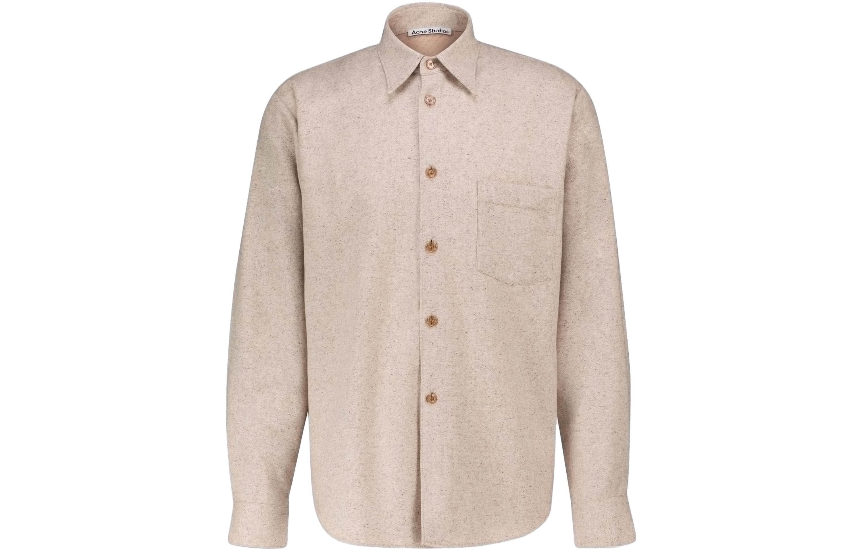 A.P.C. SS23 Solid Color Casual Collared Long Sleeve Jacket Mens Off-White WOAPQH02709PBC