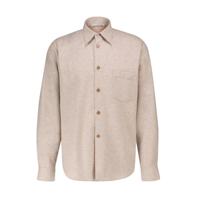 A.P.C. SS23 Solid Color Casual Collared Long Sleeve Jacket Mens Off-White WOAPQH02709PBC