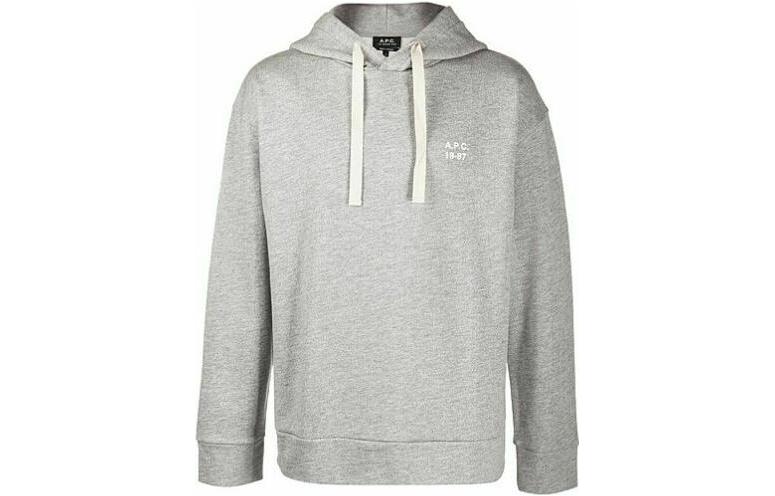 A.P.C. SS23 Solid Color Casual Hoodie Gray COELJH27649PLA