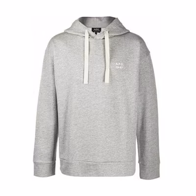 A.P.C. SS23 Solid Color Casual Hoodie Gray COELJH27649PLA