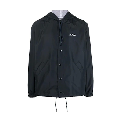 A.P.C. SS23 Solid Color Drawstring Hoodie Jacket Navy Blue () PSAHPH02808-IAK