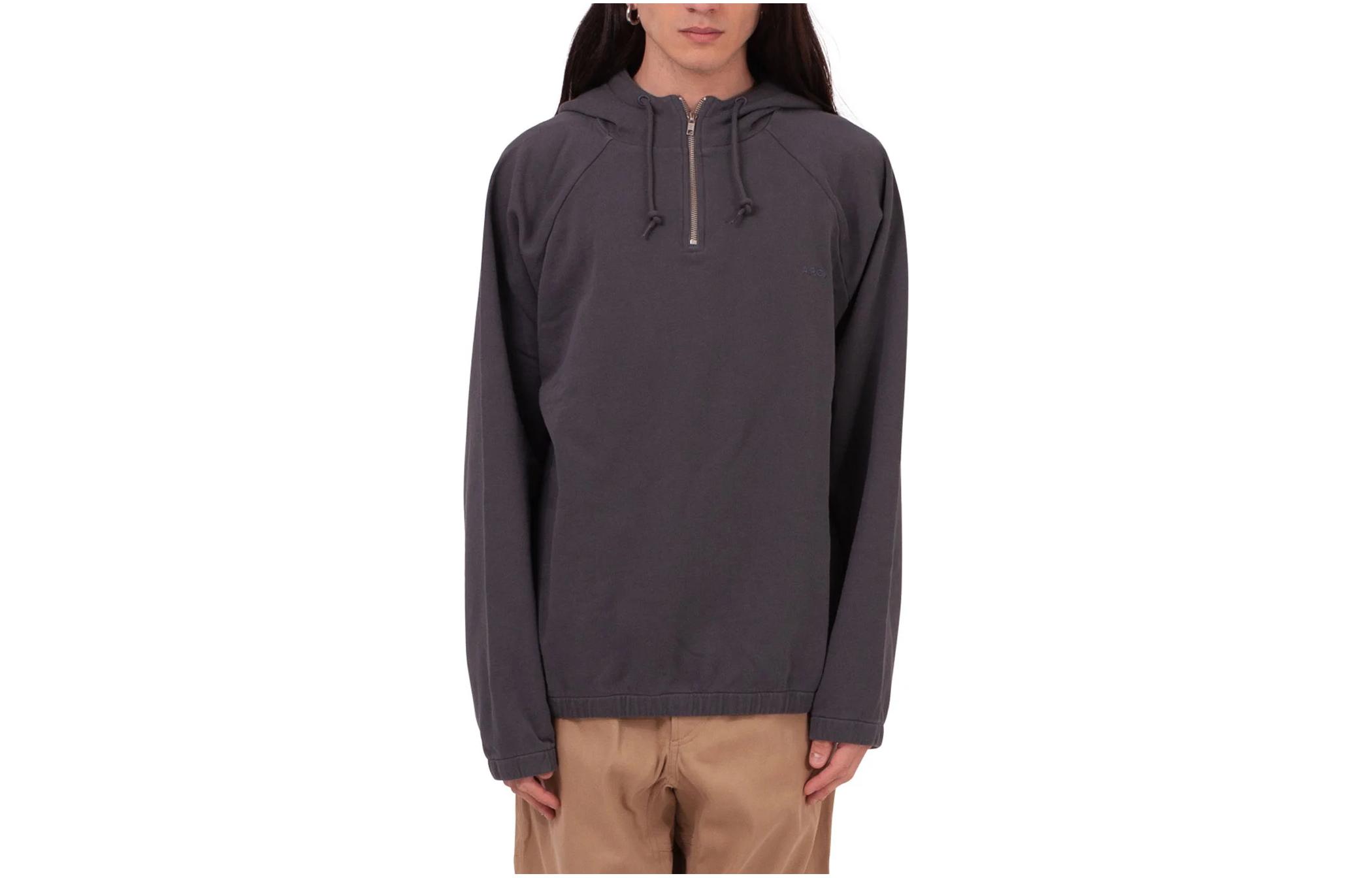 A.P.C. SS23 Solid Zip Hoodie Gray Long Sleeve COGABH27731-LAD