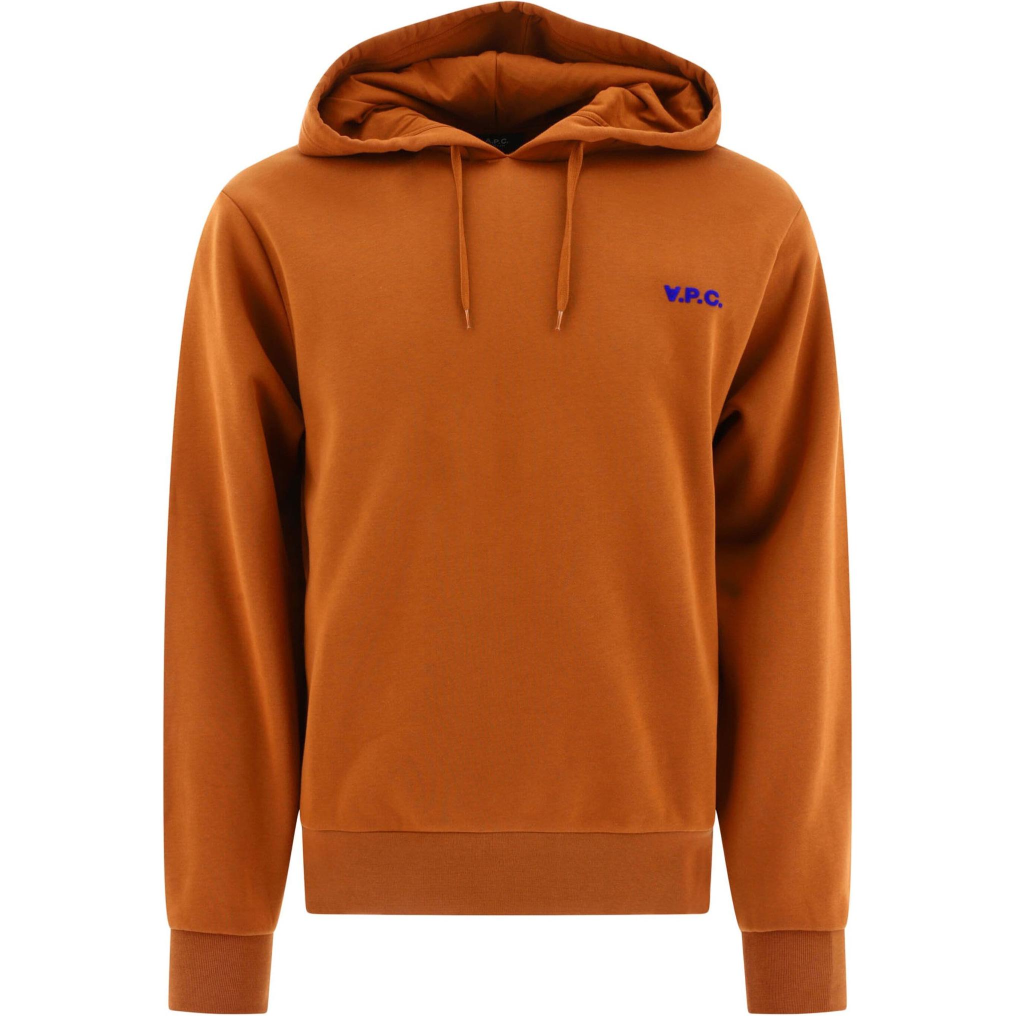 A.P.C. SS24 Brown Cotton Pullover Hoodie with Lettering Design COHBRH27917-BROWN