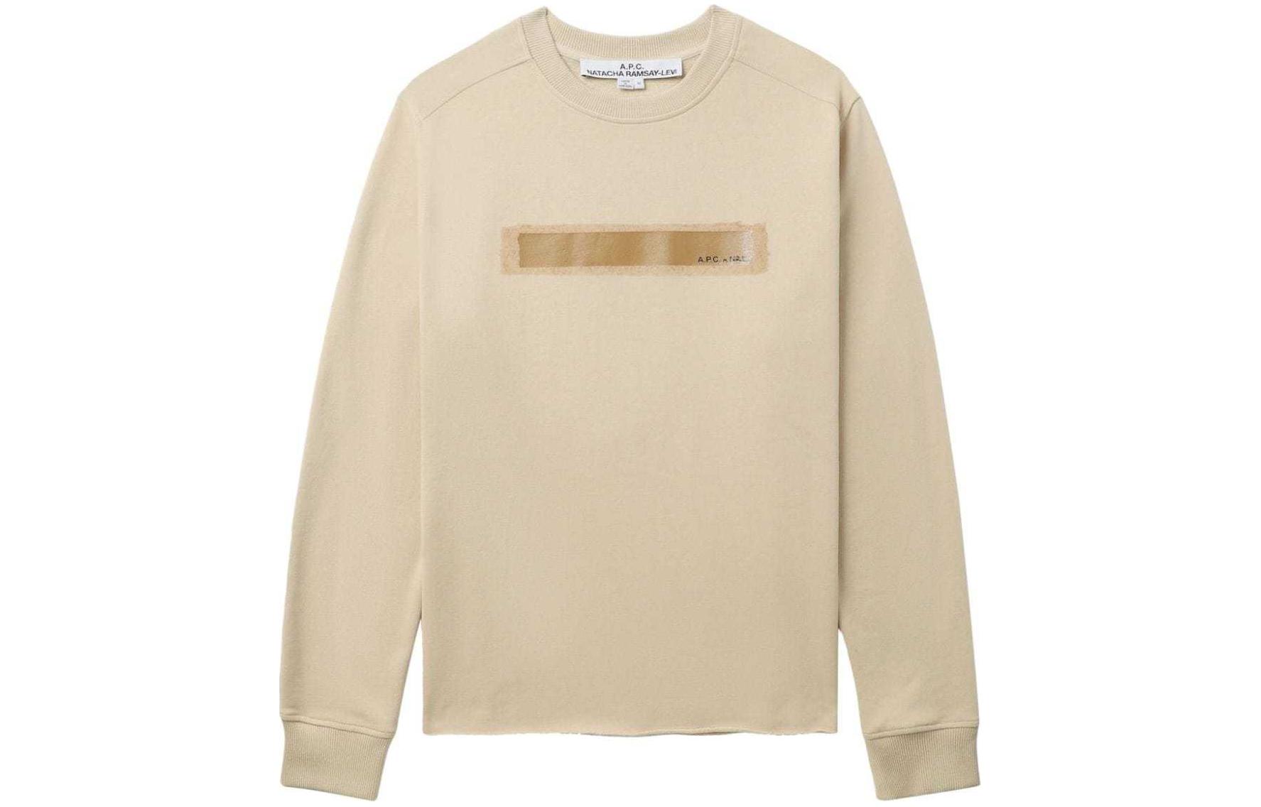 A.P.C. SS24 Logo Print Raglan Crewneck Sweater Beige Mens COGYLH27894-BEIGE
