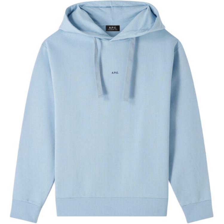 A.P.C. SS24 Loose Fit Hoodie Light Blue COEIPH27622-IAB