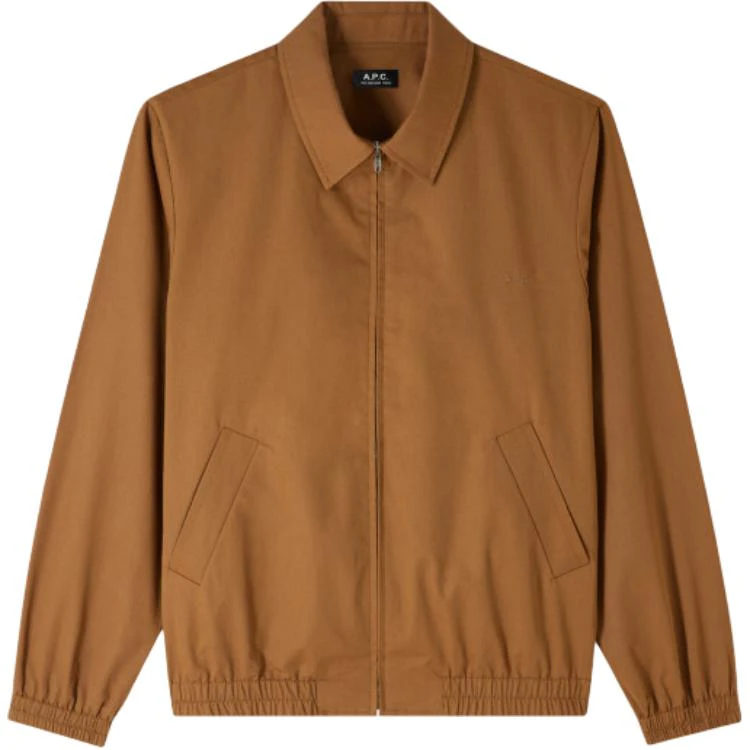 a-p-c-ss-24-loose-fit-zip-up-jacket-caramel-color-long-sleeve-cogxsh-02922-cab