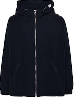 A.P.C. SS24 Navy Blue Hooded Relaxed Fit Solid Color Jacket PSAJBM02674-NAVY A.P.C. SS24 Navy Blue Hooded Relaxed Fit Solid Color Jacket PSAJBM02674-NAVY