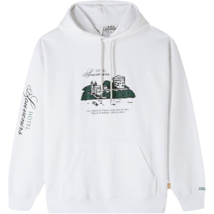 A.P.C. SS24 Unisex Casual Pullover Loose Fit Hoodie White COHCPM27938-AAB