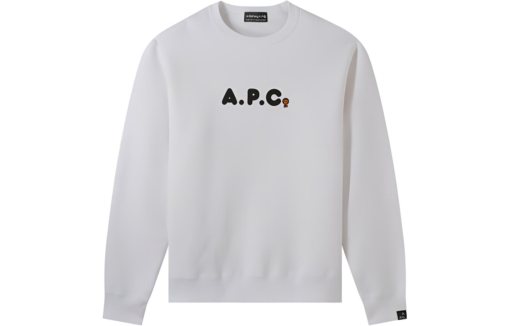 A.P.C. Unisex Casual Crewneck Long Sleeve Sweatshirt COFDBM27755-AAB