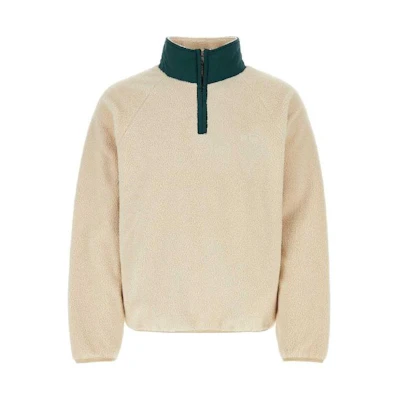 A.P.C. White Zip-Up Stand Collar Sweatshirt PSAIFM27845AAC-WHITE