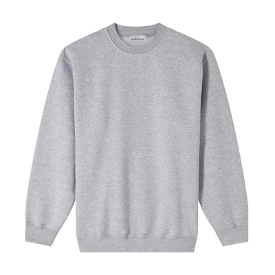 A.P.C. JW Anderson FW23 René Logo Embroidered Crewneck Unisex Sweatshirt Grey COGXG-M27830PLA