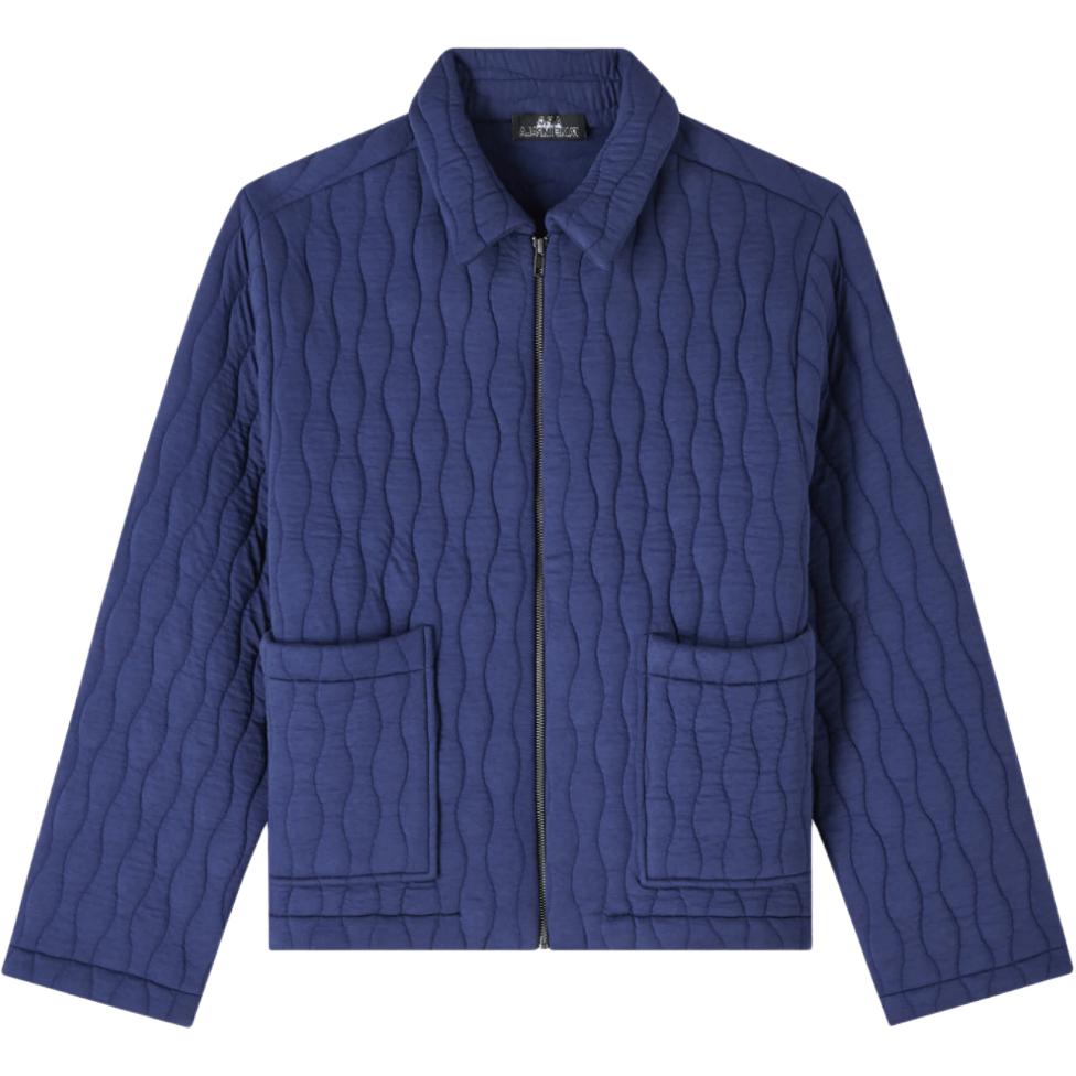 A.P.C. Tame Impala SS24 Zip Collar Pocket Jacket Unisex Blue PSAKB-M02982IAI
