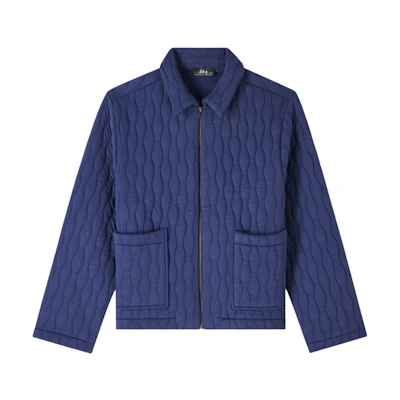 A.P.C. Tame Impala SS24 Zip Collar Pocket Jacket Unisex Blue PSAKB-M02982IAI