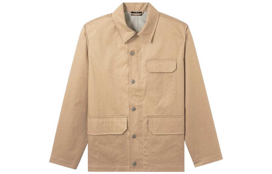 A.P.C. Yellow-Brown Multi-Pocket Button-Up Collar Jacket COETYH02723-BAA