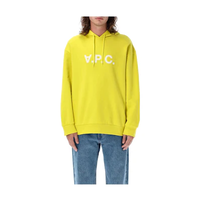 A.P.C. Yellow Letter Logo Print Oversized Hoodie H27833COFDX-DAC