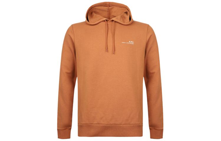 A.P.C. Yellow Letter Print Pullover Hoodie COFBQH27672-GAF