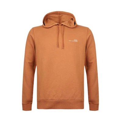 A.P.C. Yellow Letter Print Pullover Hoodie COFBQH27672-GAF