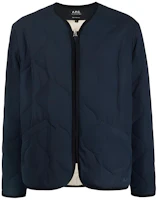 A.P.C. Zip-Up Solid Jacket Navy Blue Mens COETZH02724IAK A.P.C. Zip-Up Solid Jacket Navy Blue Mens COETZH02724IAK
