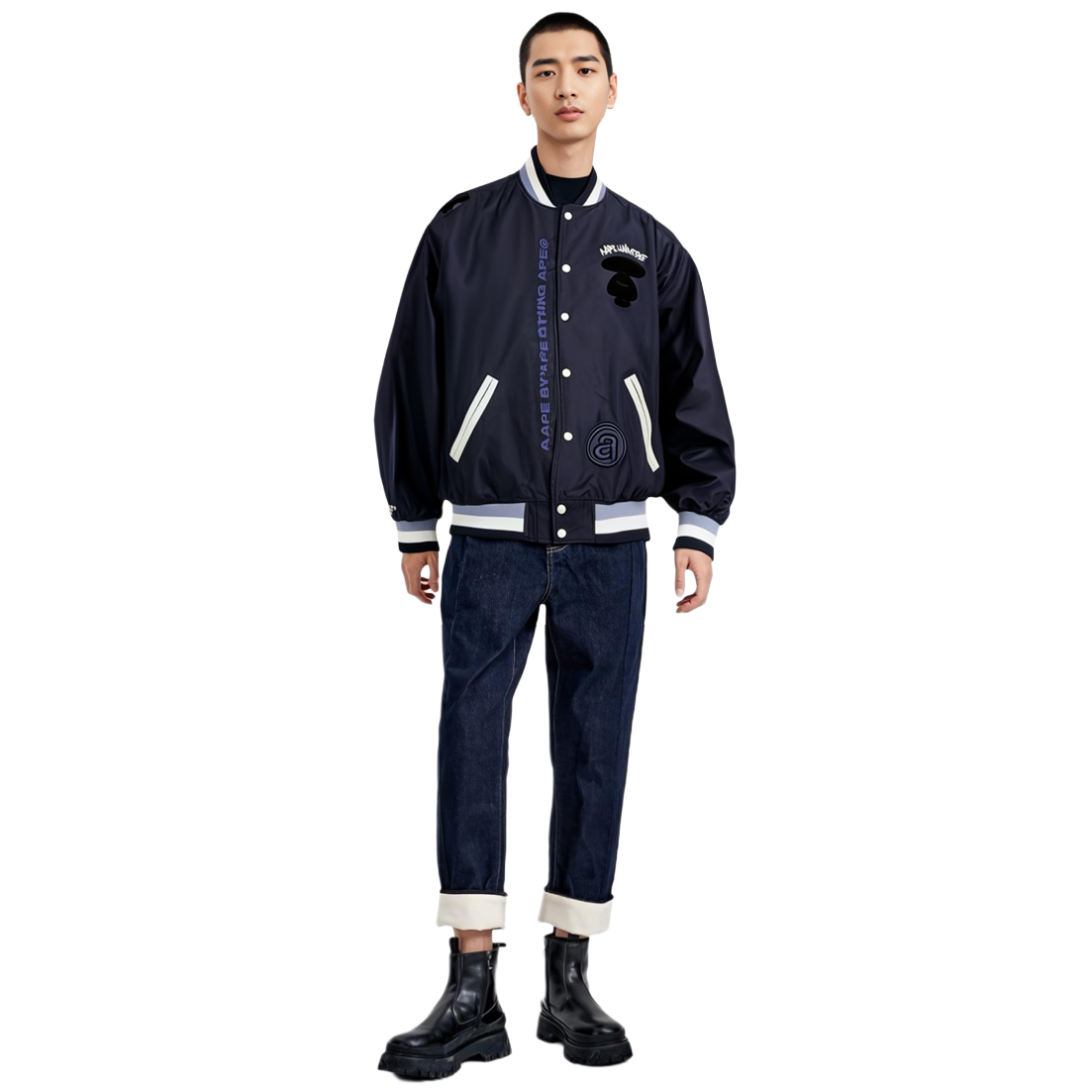 Details for Aape Jaket Lengan Panjang Logo Sulam Ape Face AAPLJM7615XXL