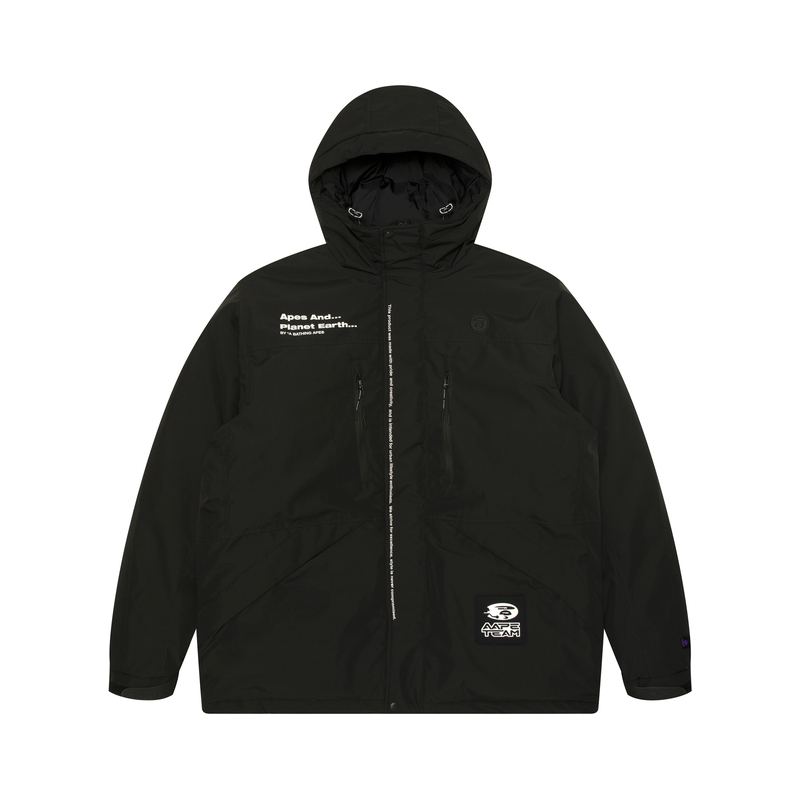 Order Aape Jaket Lengan Panjang Hitam Bertudung dengan Logo Ape. AAPDNM7605XXL