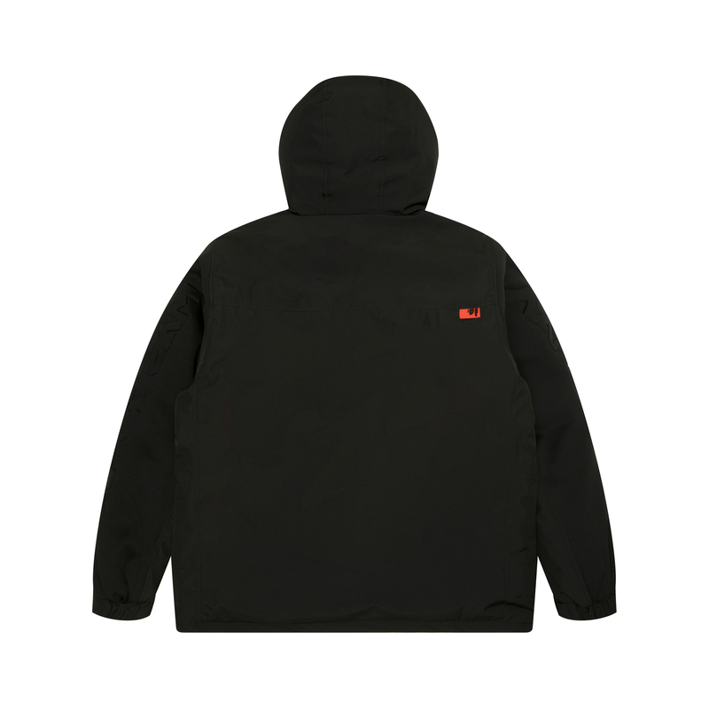 Lookbook Aape Jaket Lengan Panjang Hitam Bertudung dengan Logo Ape. AAPDNM7605XXL