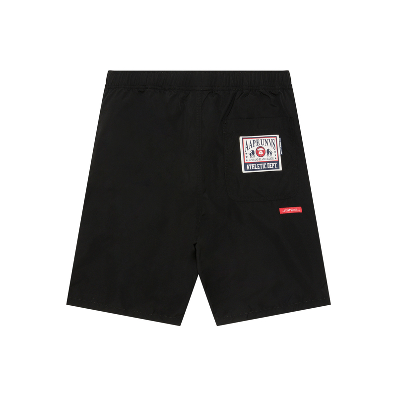 Lookbook 에이프 블랙 리버시블 농구 스타일 릴렉스 숏팬츠 BKX. AAPSPMA685XAM